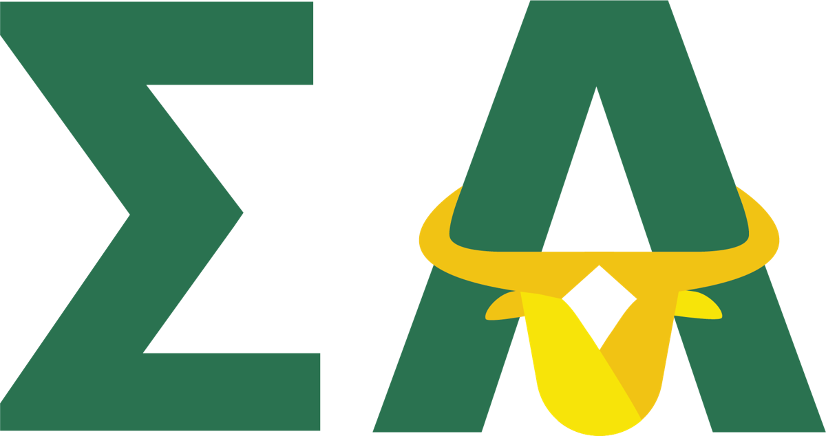Sigma Alpha Greek Letters with Bull DesignerGreek2