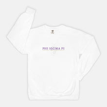 Load image into Gallery viewer, Phi Sigma Pi Shield Comfort Colors Crewneck Sweatshirt