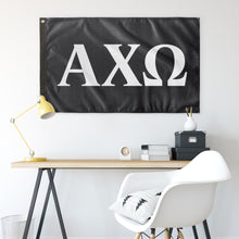 Load image into Gallery viewer, Alpha Chi Omega Sorority Flag - Ebony & White