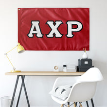 Load image into Gallery viewer, ALPHA CHI RHO GREEK BLOCK FLAG - RED, WHITE & BLACK new