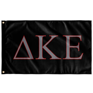 Delta Kappa Epsilon Fraternity Flag - Black, Grey & Red