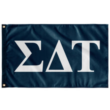Load image into Gallery viewer, Sigma Delta Tau Sorority Flag - Old Blue & White