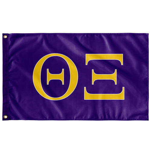 Theta Xi Fraternity Flag - LSU Purple, LSU Gold & White