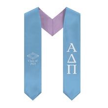 Load image into Gallery viewer, Alpha Delta Pi Diamond 2025 Sorority Stole - Adelphean Blue & Woodland Violet