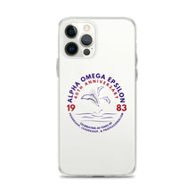 Load image into Gallery viewer, Alpha Omega Epsilon 40th Anniversary Clear Case for iPhone®