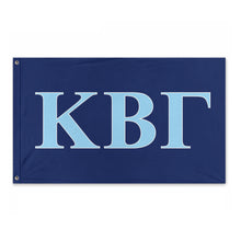 Load image into Gallery viewer, Kapp Beta Gamma Bold Greek Flag - Navy, Coral Blue & White