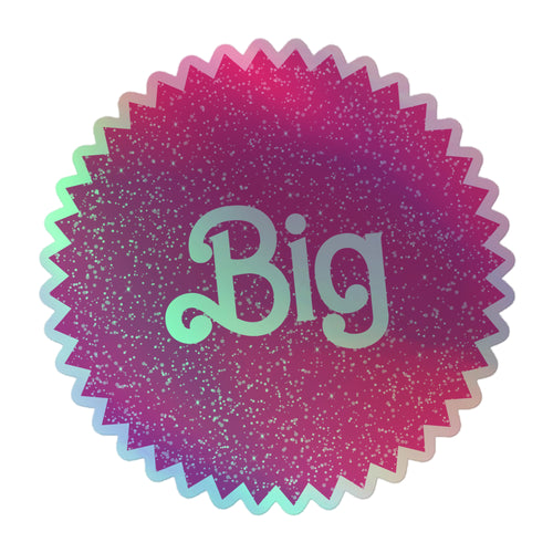 Big Barbie Matel Holographic Sticker