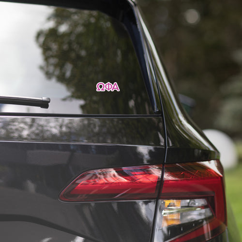 Omega Phi Alpha Greek Letters Sticker - Sisterhood Pink