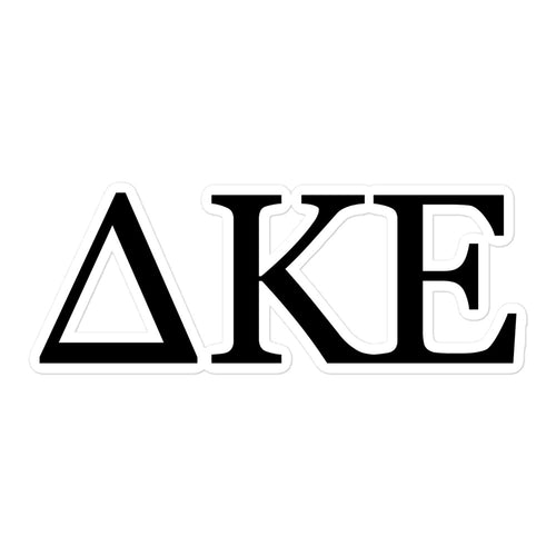 Delta Kappa Epsilon Greek Letters Sticker - Black