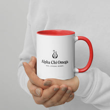 Load image into Gallery viewer, Alpha Chi Omega Mug With Color Inside