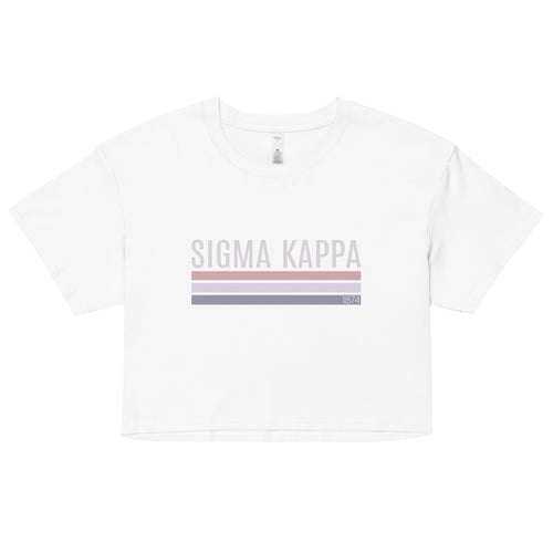 Sigma Kappa Trendy Stripes Crop Top