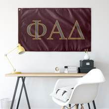 Load image into Gallery viewer, Phi Alpha Delta Fraternity Flag - Light Maroon, Silver & Light Gold