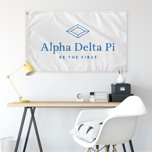 Load image into Gallery viewer, Alpha Delta Pi Be The First Sorority Flag - Azure & White