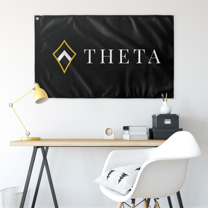 Theta Kite Sorority Flag - Black