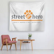 Load image into Gallery viewer, Street Dog Hero Tapestry - White