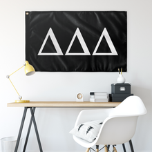 Load image into Gallery viewer, Delta Delta Delta Sorority Flag - Black & White
