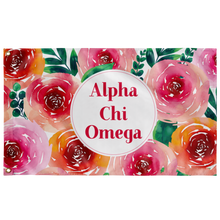 Load image into Gallery viewer, Alpha Chi Omega Rosie Posie Sorority Flag