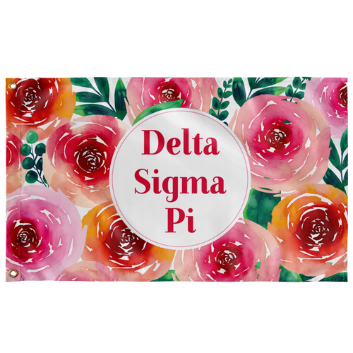 Delta Sigma Pi  Rosie Posie Sorority Flag