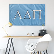 Load image into Gallery viewer, Alpha Delta Pi Sorority Flag - Adelphean Blue, White & Black
