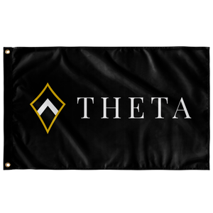 Theta Kite Sorority Flag - Black