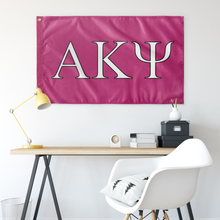 Load image into Gallery viewer, Alpha Kappa Psi Greek Flag - Barbie Pink, White & Black