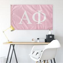 Load image into Gallery viewer, Alpha Phi Sorority Flag - Azalea & White