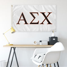 Load image into Gallery viewer, Alpha Sigma Chi Fraternity Flag - White, Black & Orange