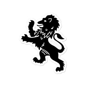 Delta Kappa Epsilon Lion Sticker - Black
