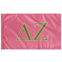 Load image into Gallery viewer, Delta Zeta Sorority Flag - Pink, Green & White