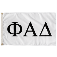 Load image into Gallery viewer, Phi Alpha Delta Greek Flag - White & Black