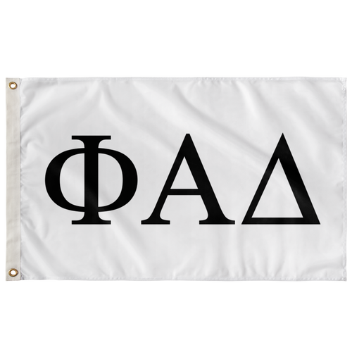 Phi Alpha Delta Greek Flag - White & Black