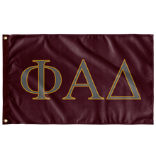 Load image into Gallery viewer, Phi Alpha Delta Fraternity Flag - Light Maroon, Silver & Light Gold