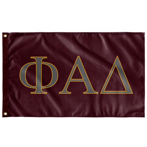 Phi Alpha Delta Fraternity Flag - Light Maroon, Silver & Light Gold