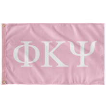 Load image into Gallery viewer, Phi Kappa Psi Greek Flag - Azalea & White