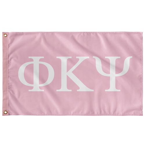 Phi Kappa Psi Greek Flag - Azalea & White