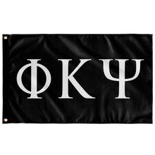 Load image into Gallery viewer, Phi Kappa Psi Greek Letters Flag - Black & White