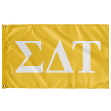 Load image into Gallery viewer, Sigma Delta Tau Sorority Flag - Yellow & White