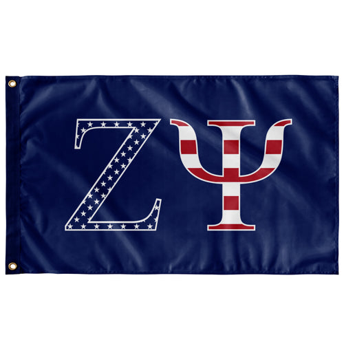 Zeta Psi USA Flag - Blue