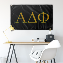 Load image into Gallery viewer, Alpha Delta Phi Fraternity Flag - Black, Gold & Dark Green