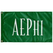 Load image into Gallery viewer, aephi Sorority Flag Green &amp; White