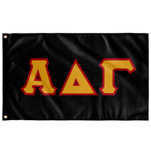 Load image into Gallery viewer, Alpha Delta Gamma Greek Block Flag - Black, Light Gold & Red