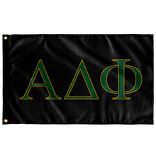 Load image into Gallery viewer, Alpha Delta Phi Fraternity Flag - Black, Dark Green & Gold