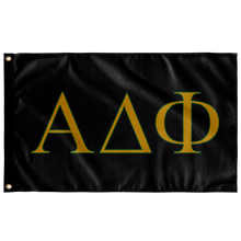 Load image into Gallery viewer, Alpha Delta Phi Fraternity Flag - Black, Gold & Dark Green