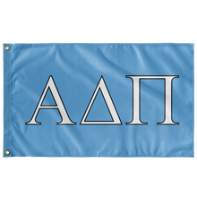 Load image into Gallery viewer, Alpha Delta Pi Sorority Flag - Adelphean Blue, White & Black