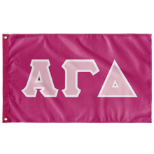 Load image into Gallery viewer, Alpha Gamma Delta Greek Block Flag - Barbie Pink