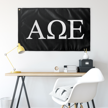 Load image into Gallery viewer, Alpha Omega Epsilon Sorority Flag - Black & White