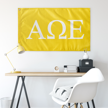 Load image into Gallery viewer, Alpha Omega Epsilon Sorority Flag - Yellow & White