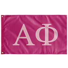 Load image into Gallery viewer, Alpha Phi Sorority Flag - Barbie Pink, Pink & White