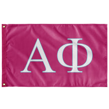 Load image into Gallery viewer, Alpha Phi Sorority Flag - Barbie Pink, White & Aqua