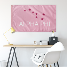 Load image into Gallery viewer, Alpha Phi Constellation Sorority Flag - Light Pink, Bright Pink &amp; White